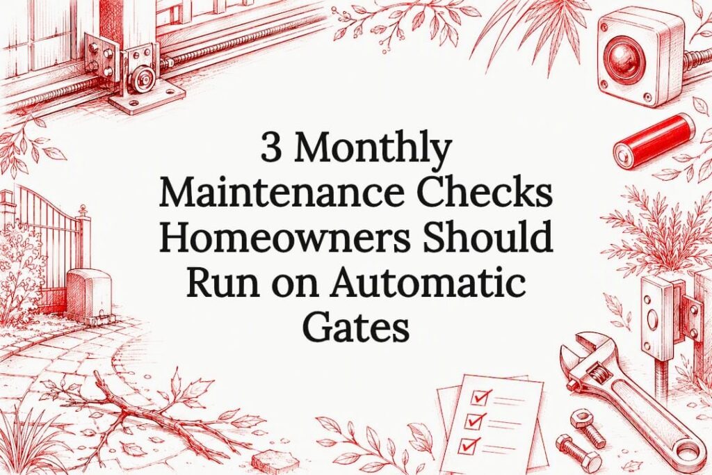 Decorative automatic gate maintenance title card