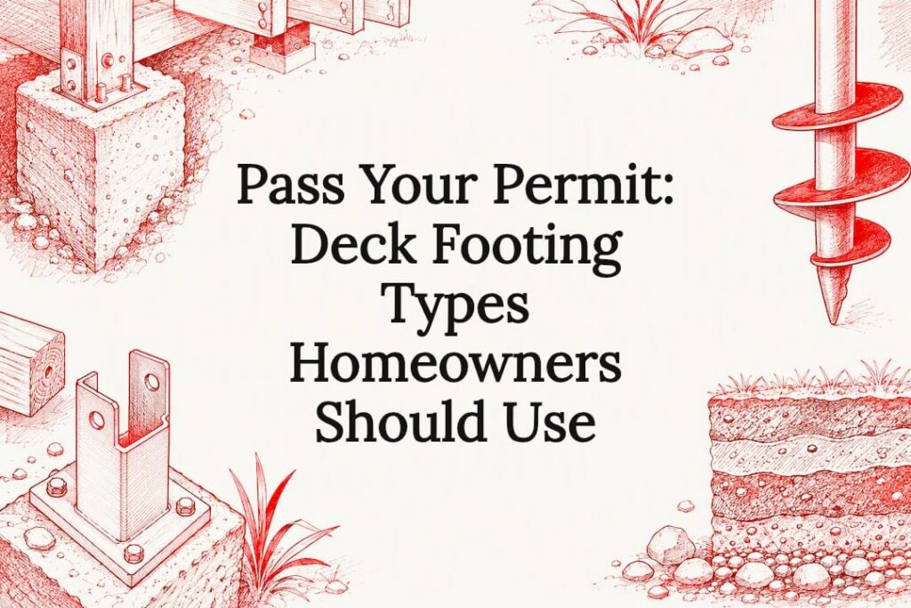 Decorative deck footing title card illustration