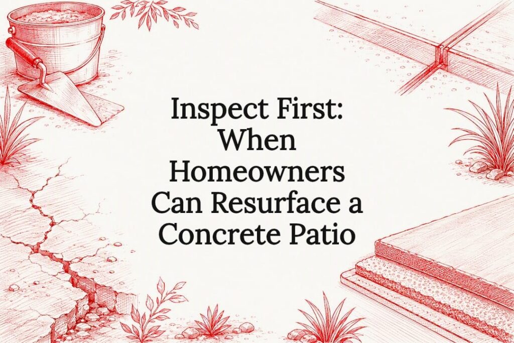 Concrete patio resurfacing inspection title card