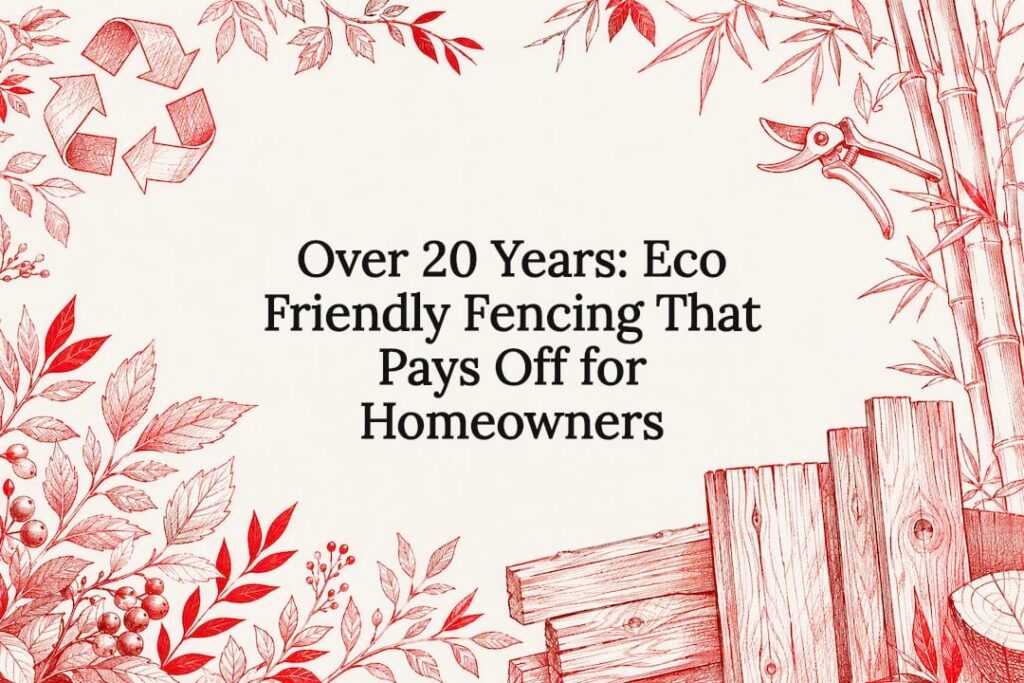 Eco-friendly fencing title card illustration