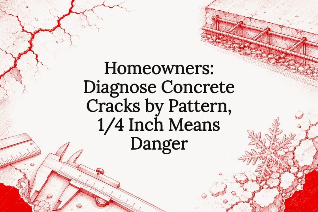 Decorative concrete crack diagnosis title card