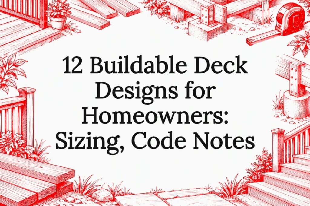 Decorative deck design title card illustration