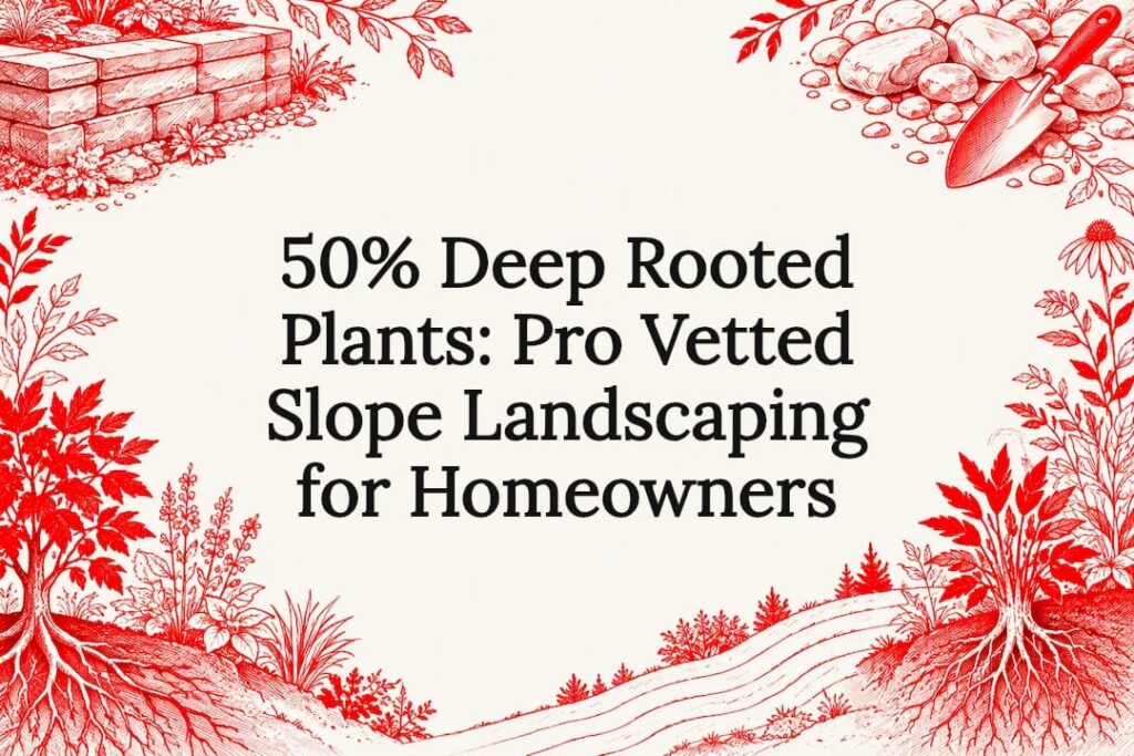 Decorative slope landscaping title card