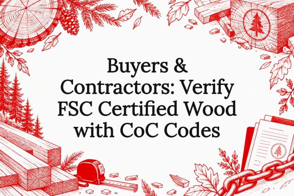 Decorative FSC wood verification title card