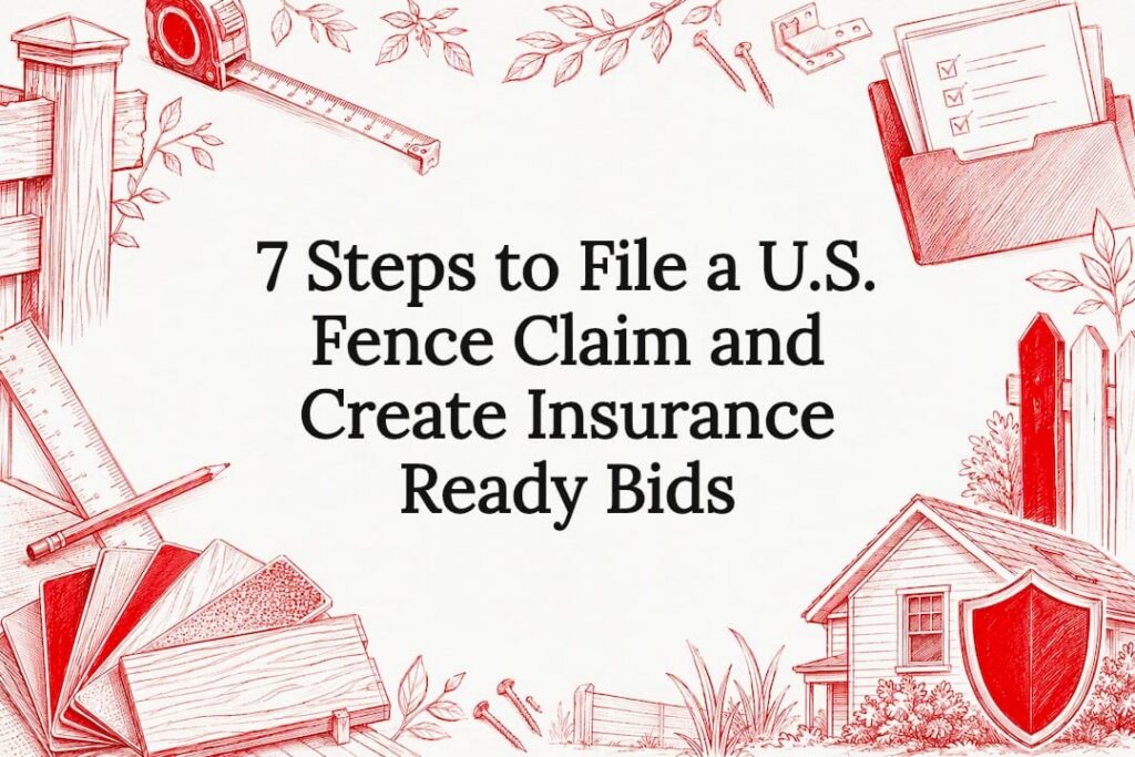 Decorative fence claim title card