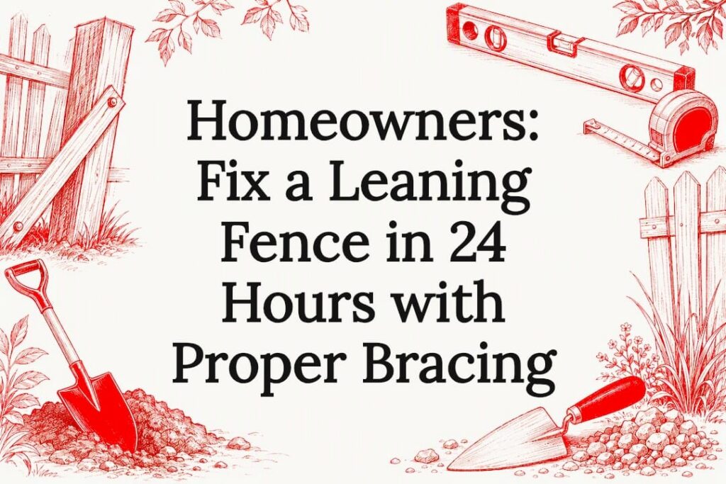 Leaning fence repair title card