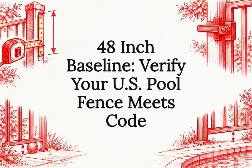 Decorative pool fence code title card