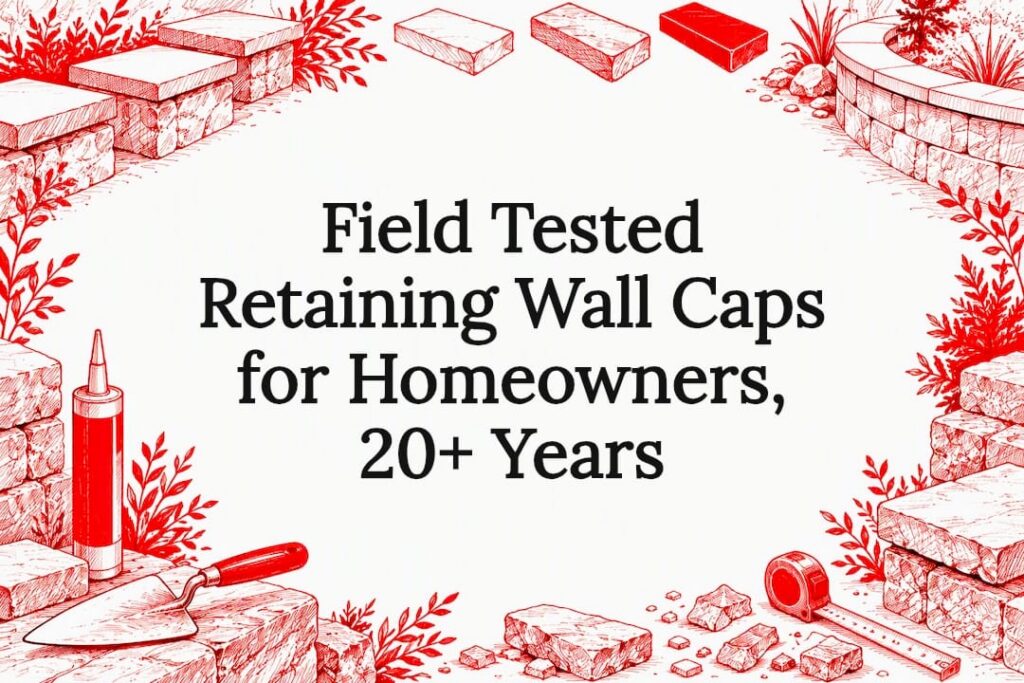 Decorative retaining wall caps title card