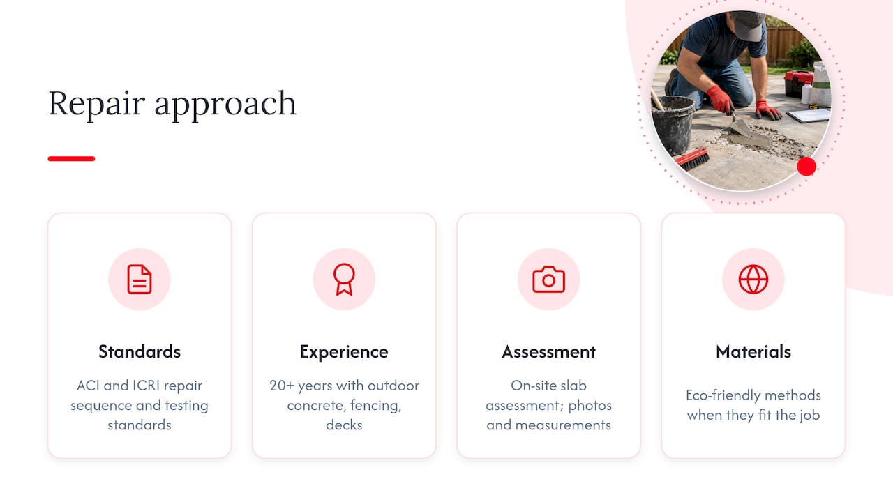 Why our experience with concrete repair matters here — overview diagram