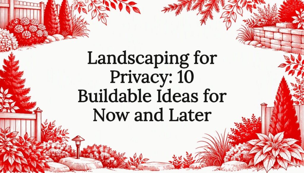 Hand-drawn fence and foliage title card