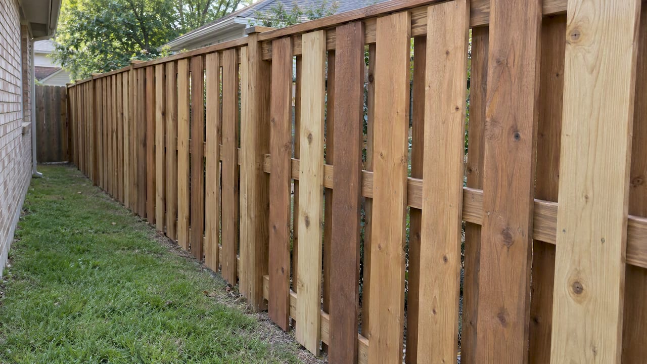 Shadowbox fence boards allow airflow